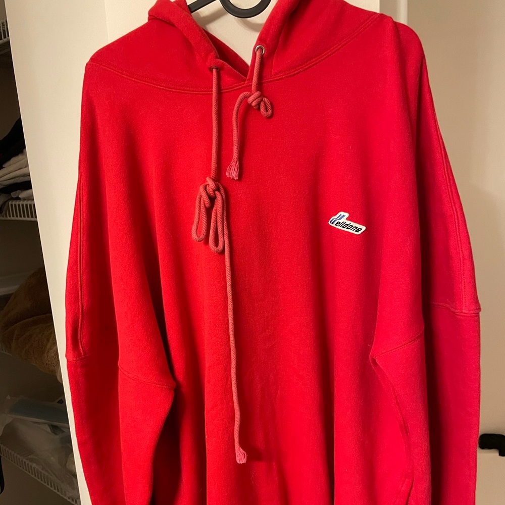 We11done oversized logo hoodie